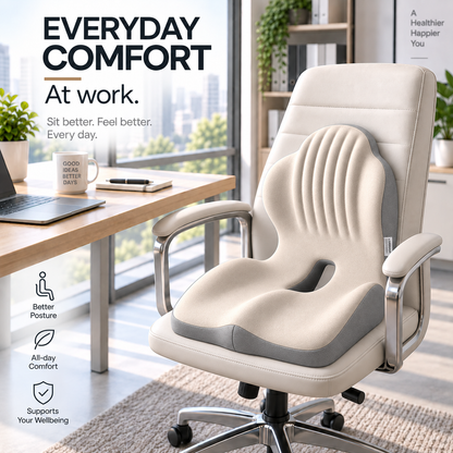 Ergonomic Lumbar & Coccyx Support Seat Cushion – Memory Foam